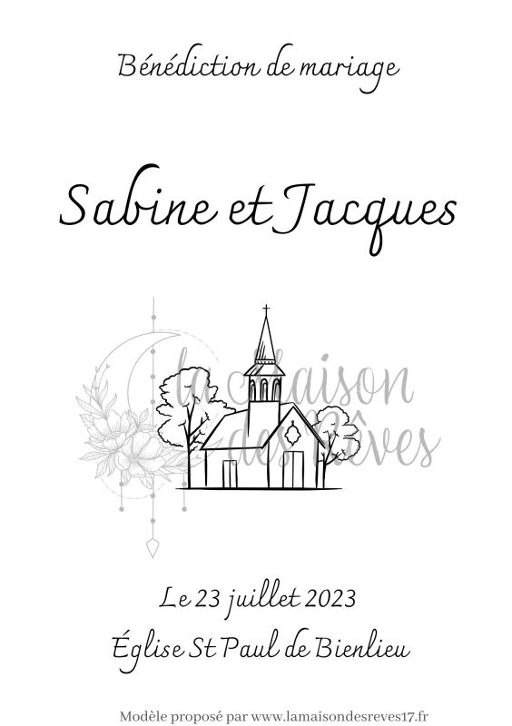 bénédiction Sabine et Jacques - modele NB