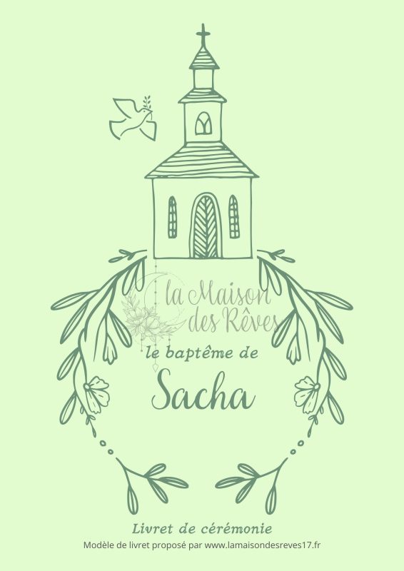livret baptême de Sacha - LaMaisonDesReves17