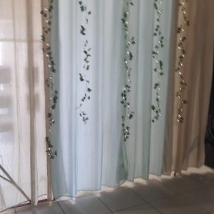 rideaux couleur vert d'eau / sauge clair