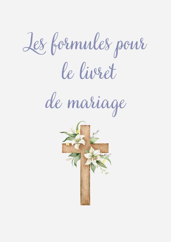 Les formules pour le livret de mariage